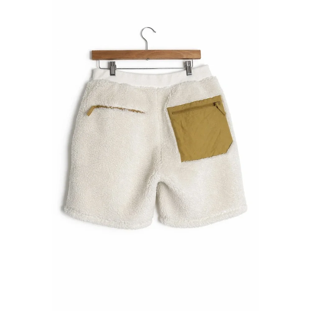 The Hundreds Men's Off White Everest Deep Pile Fleece Shorts Size Large - Picture 3 of 16